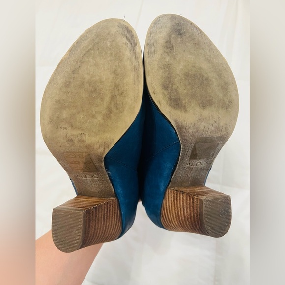 Aldo Womens Blue Ankle Boots/Booties Size 6 1/2 - Picture 4 of 10